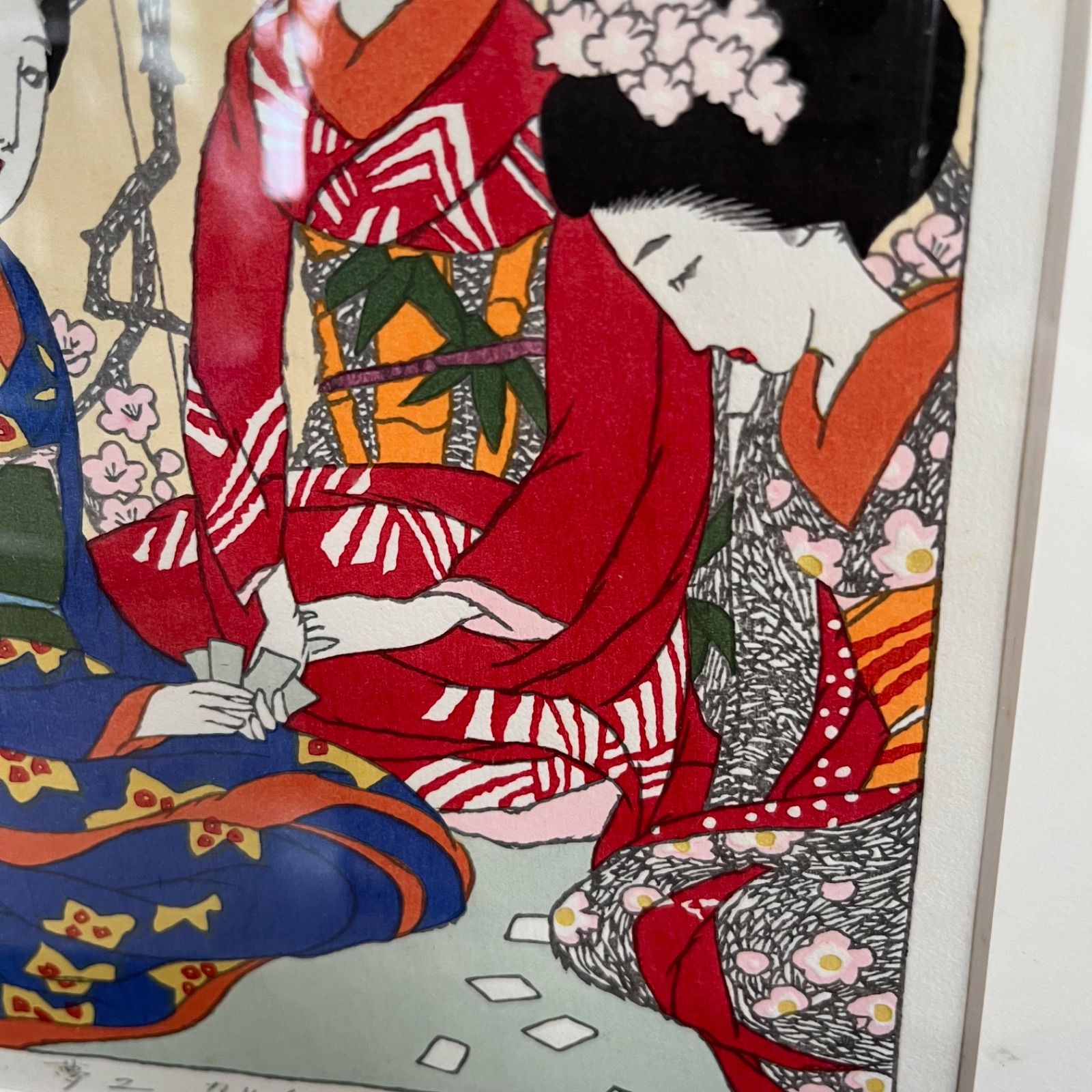 T 箱付 136/500 竹久夢二 『カルタ』 木版画 港屋 日本画
