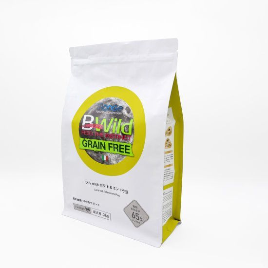 BWILD 成犬用　ラムwithポテト&エンドウ豆　800g×7袋 ラム with ポテト＆エンドウ豆｜B Wild製品一覧（ドッグフード