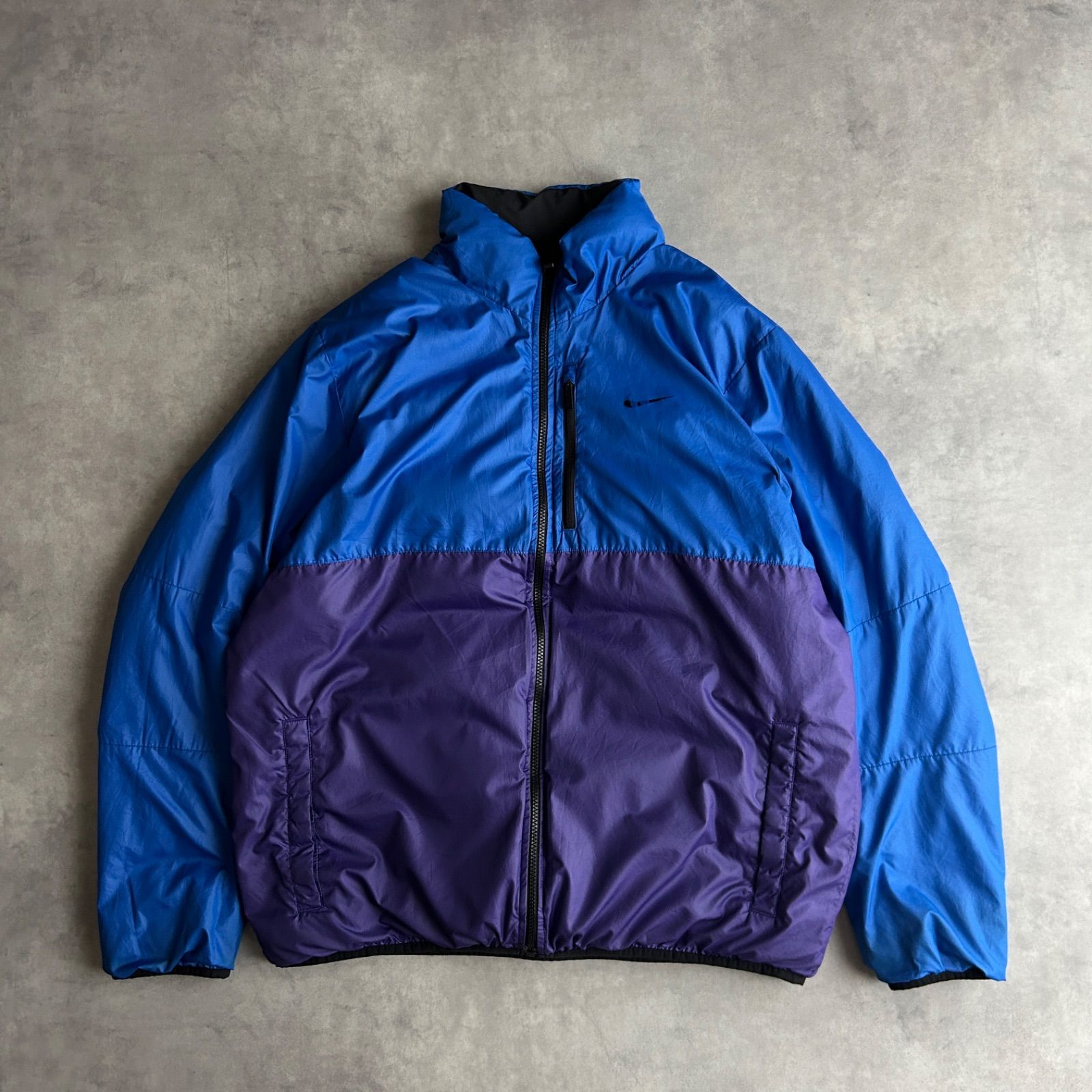 00s NIKE 中綿リバーシブルジャケット 復刻風車ロゴ キルティング 約L 00s/NIKE/ナイキ/中綿ジャケット/リバーシブル/両面/ツートーン/バイ