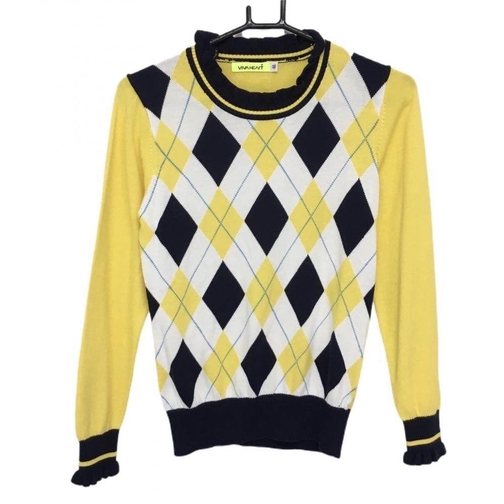 ☆SALE10％OFF☆【美品】ビバハート セーター イエロー×ネイビー  