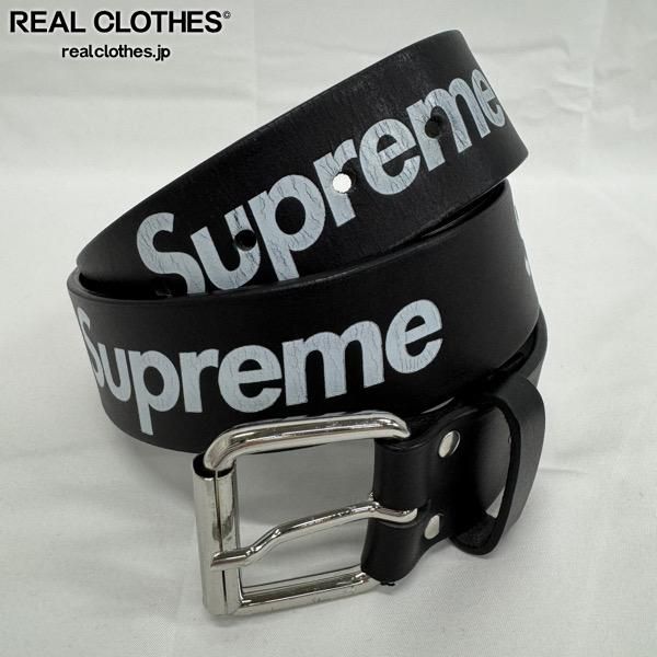 Supreme シュプリーム 22SS Repeat Leather Belt リピート レザー ベルト ブラック S M