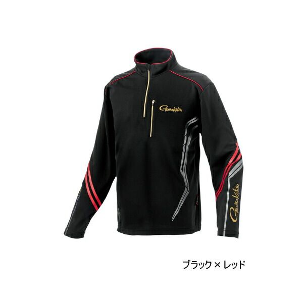 ≪ 25年4月新商品 ≫ がまかつ UDジップシャツ GM-3778 ブラック×レッド Lサイズ
