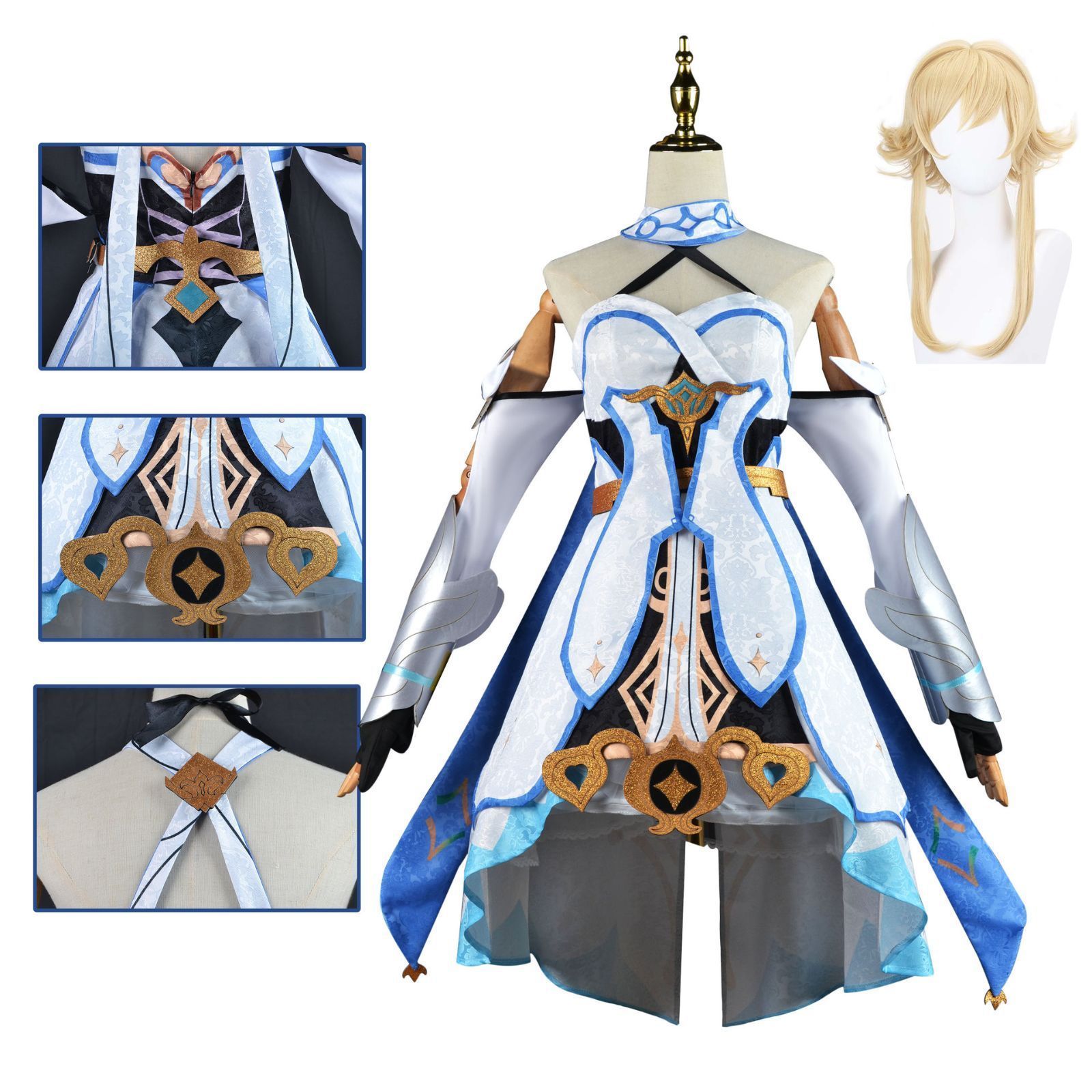 原神 Lumine 蛍 ほたる ホタル 旅人 ウィッグ付き カツラ コスプレ衣装 原神 げんしん ヒロイン コスプレ衣装 コスチューム ハロウィン クリスマス 制服 大人 子供 cosplay イベント