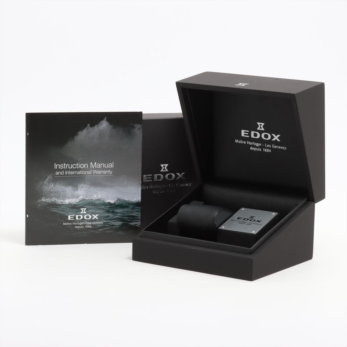 最終値下げSEA定価8万☆ブラックウォッチ柄セットアップ 美品 エドックス EDOX クロノオフショア1 SS×ラバー QZ 10220