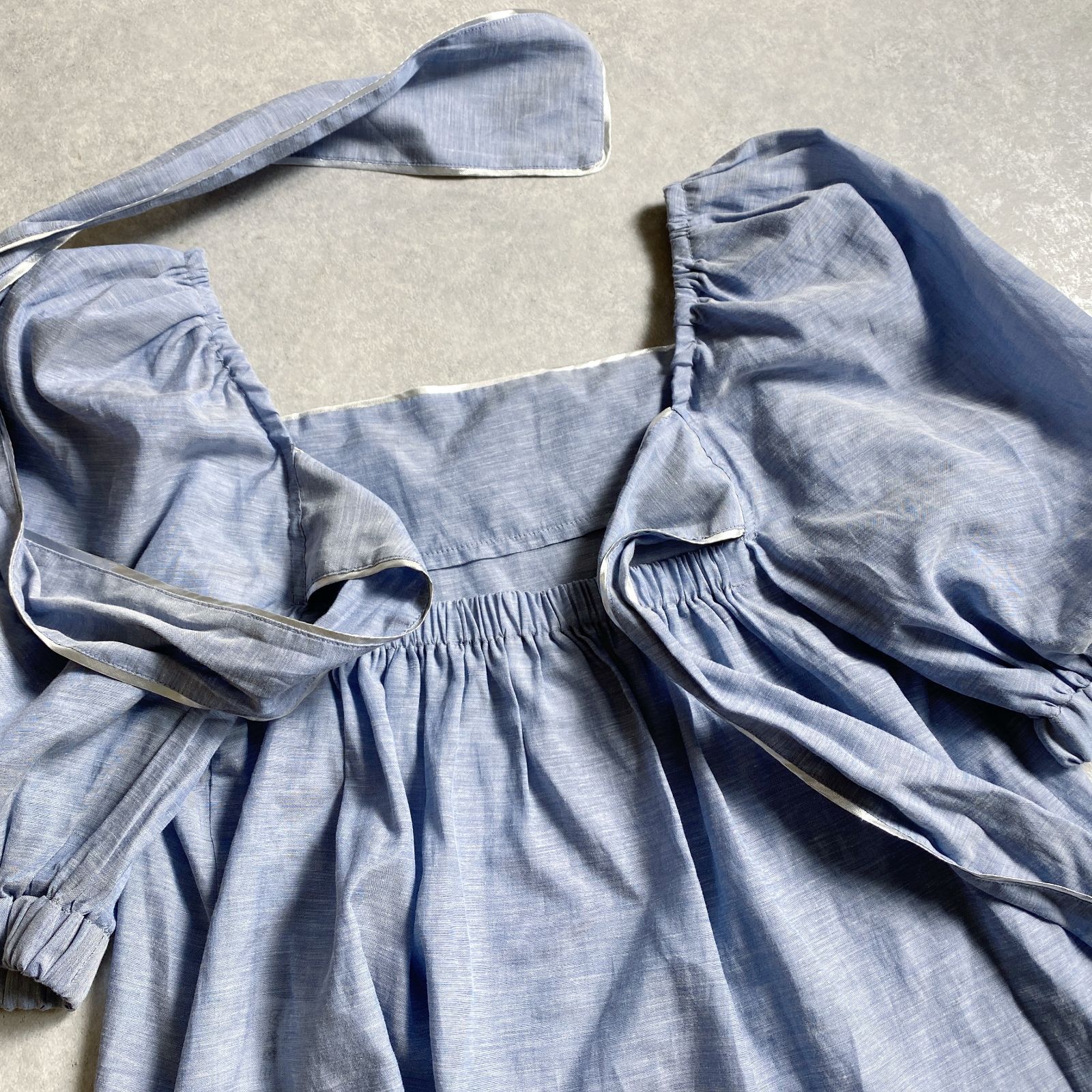 ☆定価49,500円/ケイタマルヤマ/Linen Loan ブラウス バックリボン 