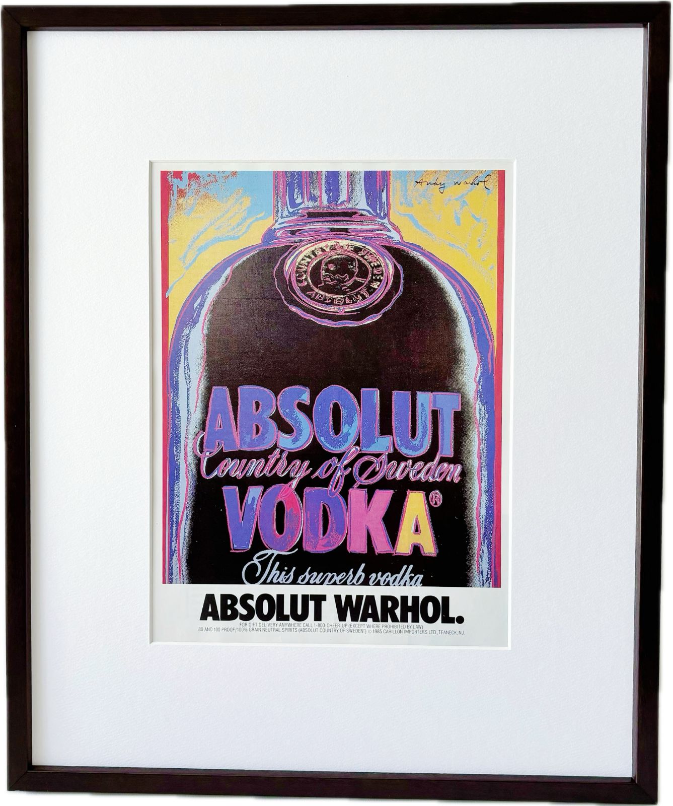 1989 広告＞Absolut Vodka Andy Warhol ウォーホル シャネル