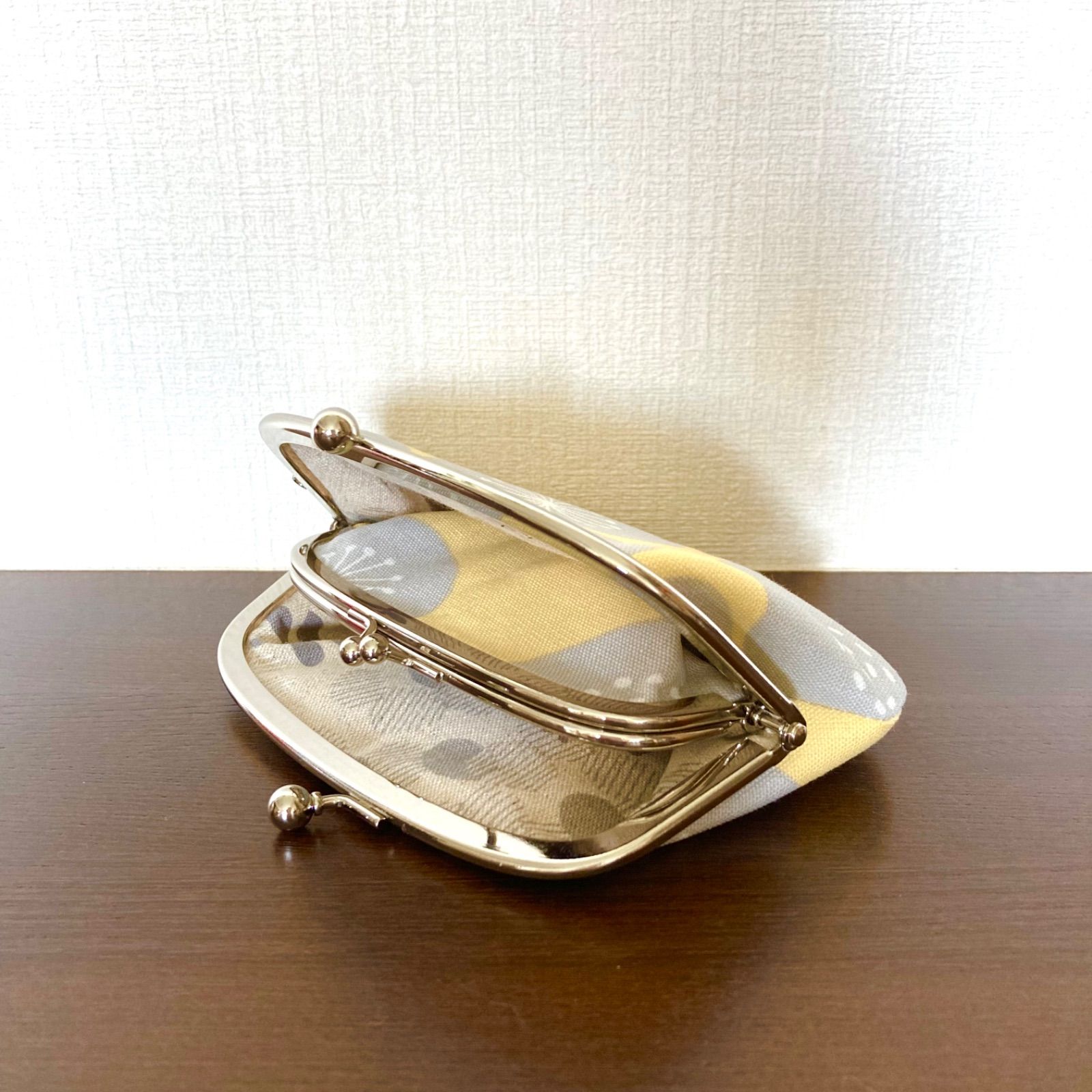 親子がま口財布 レトロ花柄 くすみピンク がま口 makopan 通販