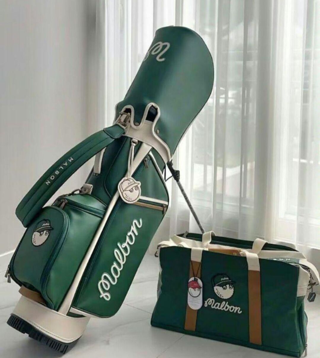 マルボンゴルフ キャディバッグ バッグ&ボストンバッグ 2点セット