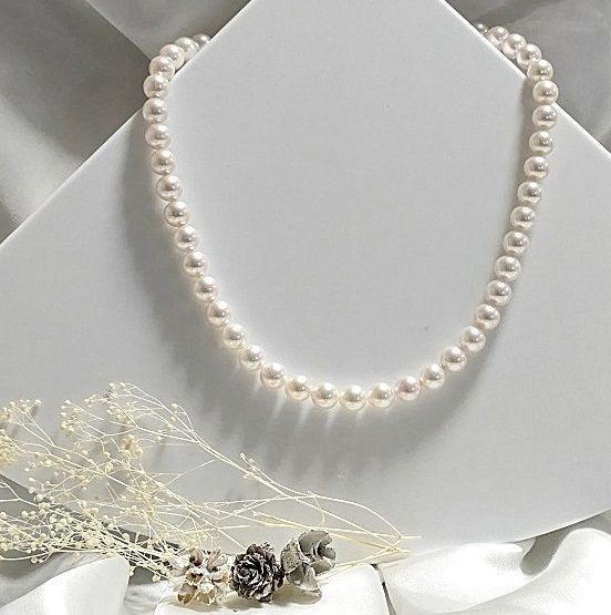 特売 照り巻最高あこや花珠パールネックレス ８．５㍉-９㍉ イヤリング又はピアス＆花珠鑑別付巻