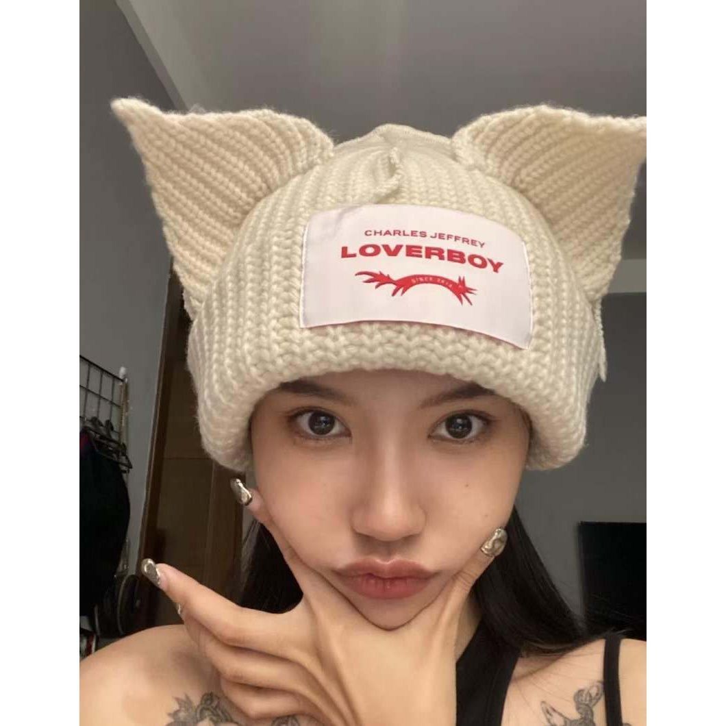 人気Charles 持ち運ぼ Jeffrey Loverboy 猫耳ニット帽