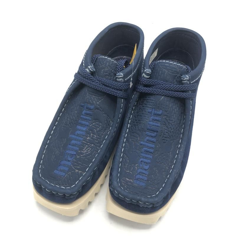 【中古】ALPHA INDUSTRIES × A BATHING APE Manhunt Navy シューズ 195-91-993 ネイビー アルファ アベイシングエイプ[10]