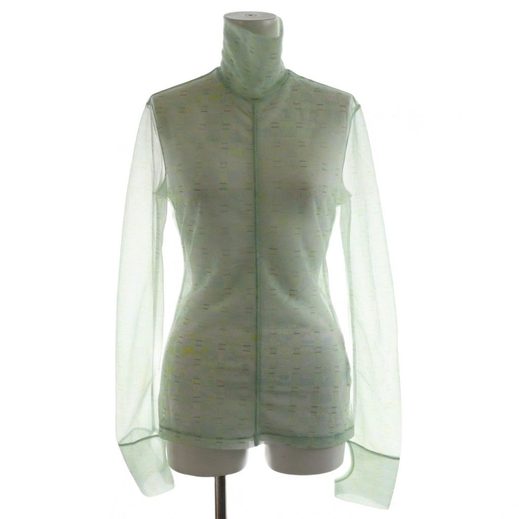 Mame Kurogouchi シアーハイネックトップ グリーン