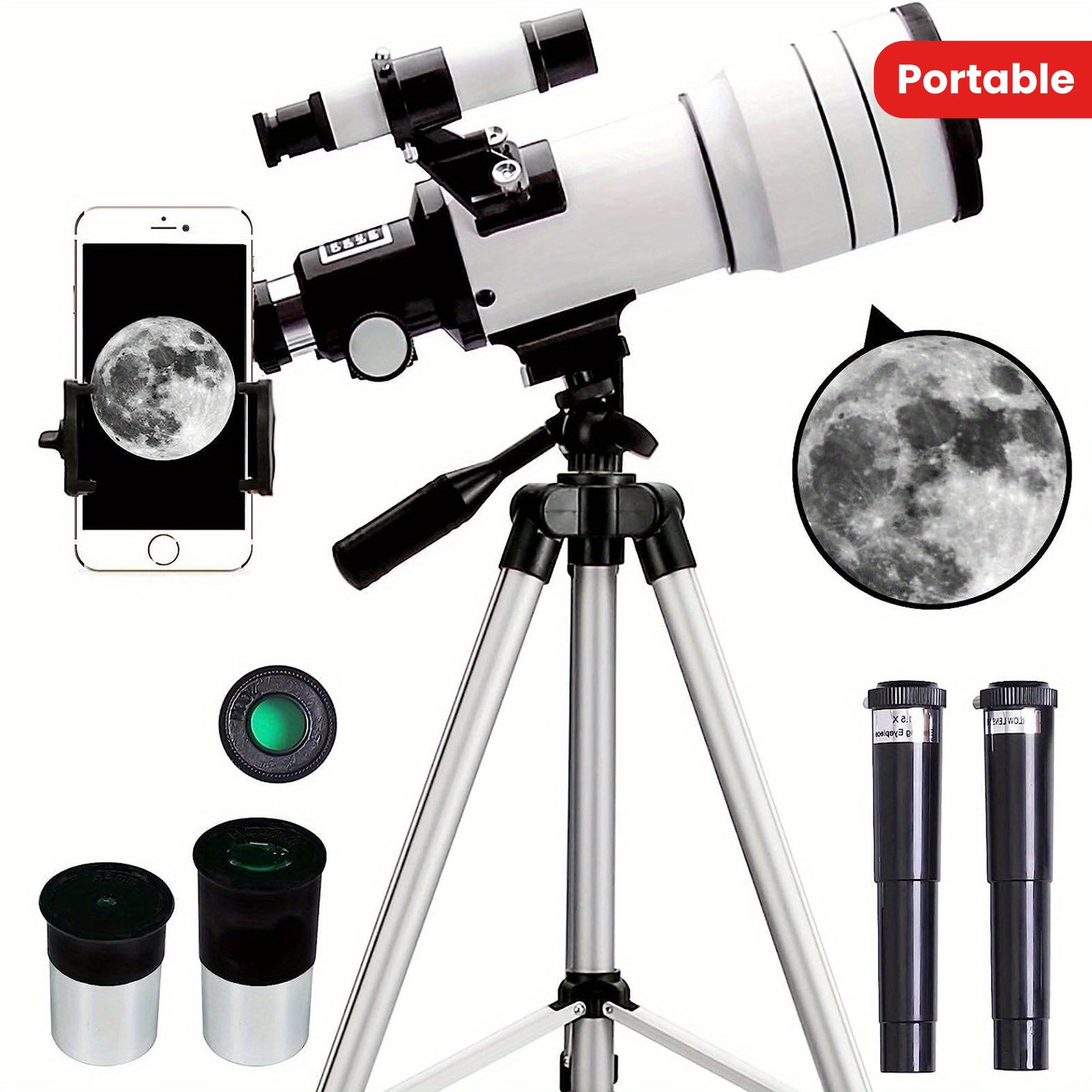 新着商品 プロ仕様の天体観測用単眼望遠鏡 - 手動フォーカス70mm対物レンズ径無充電電力モードポリレジン素材 - アマチュア天文学者星空観測月と星座の観察風景観察に - キャンプアウトドアアドベンチャー宇宙探検に最適な携帯用望遠鏡TDL