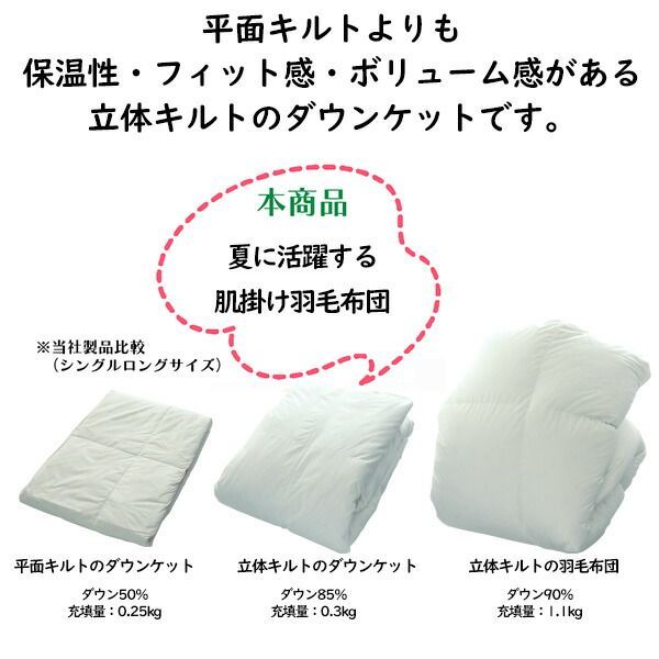 種類4:約210×210cm 肌掛け 羽毛布団 ダウンケット 洗える ホワイト