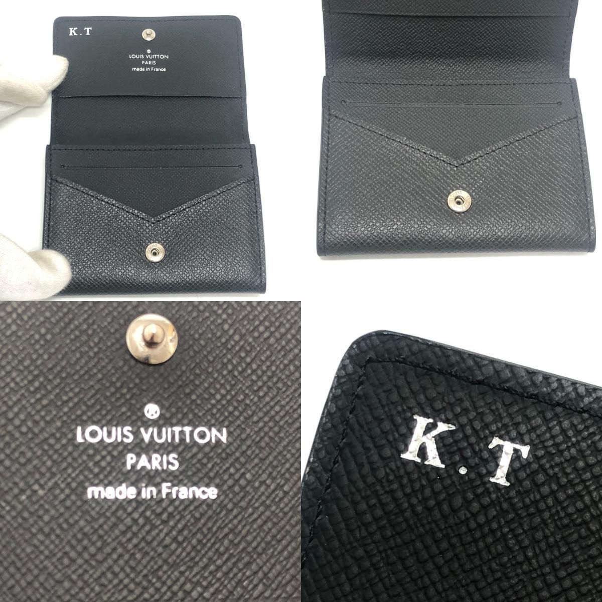  LOUIS VUITTON ルイヴィトン カードケース アンヴェロップ M 64595 タイガレザー アルドワーズ ブラック 名刺入れ 小物
