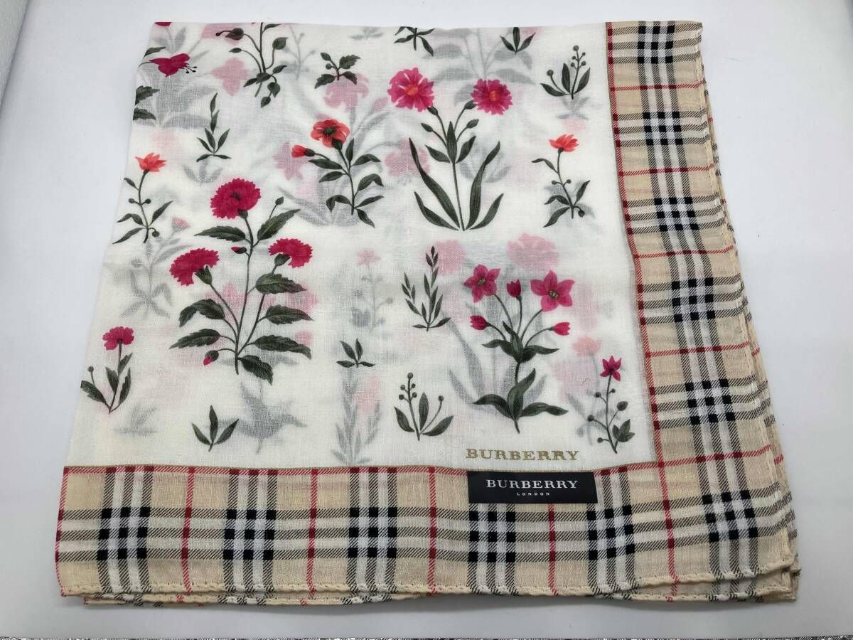 BURBERRY バーバリー ブルーミング中西ライセンス ハンカチ 花柄