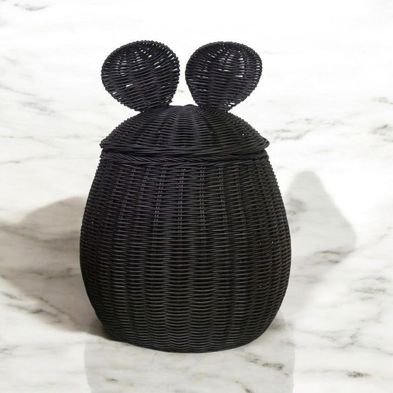 手織りラタン収納バスケット ラタン収納バスケット 籐の収納バスケット 蓋つきバスケット 収納バスケット 棚バスケット 収納かご 家庭用収