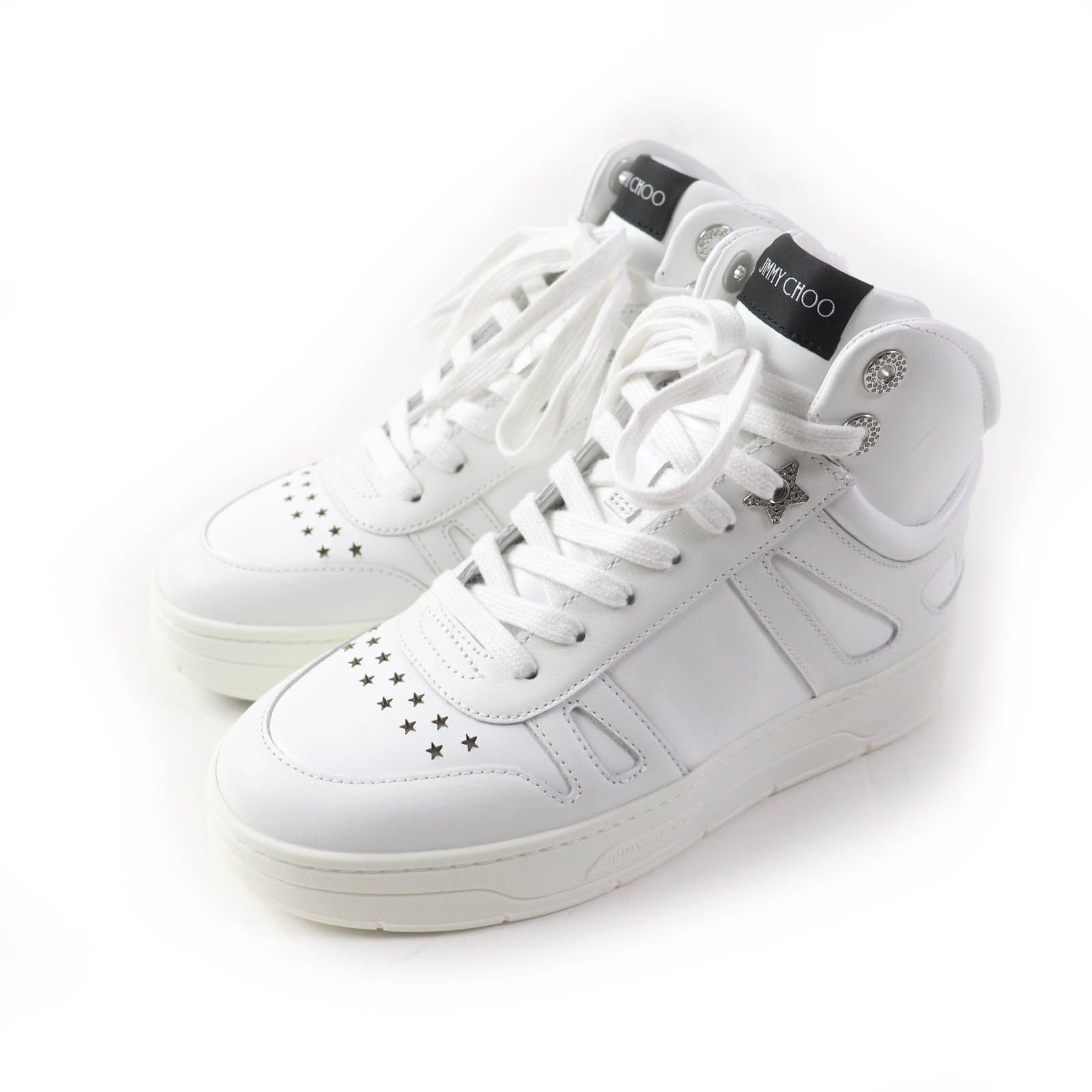 未使用品☆JIMMY CHOO ジミーチュウ HAWAII HI TOP レザー ロゴ 
