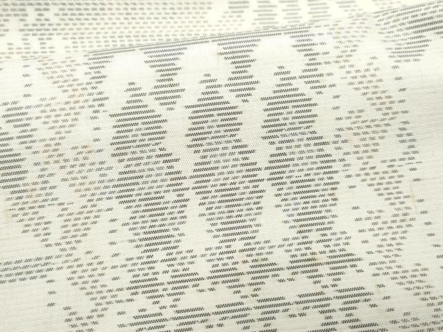 平和屋着物○本場大島紬 白大島 吉祥花文 正絹 逸品 CAAU9687vf 平和屋