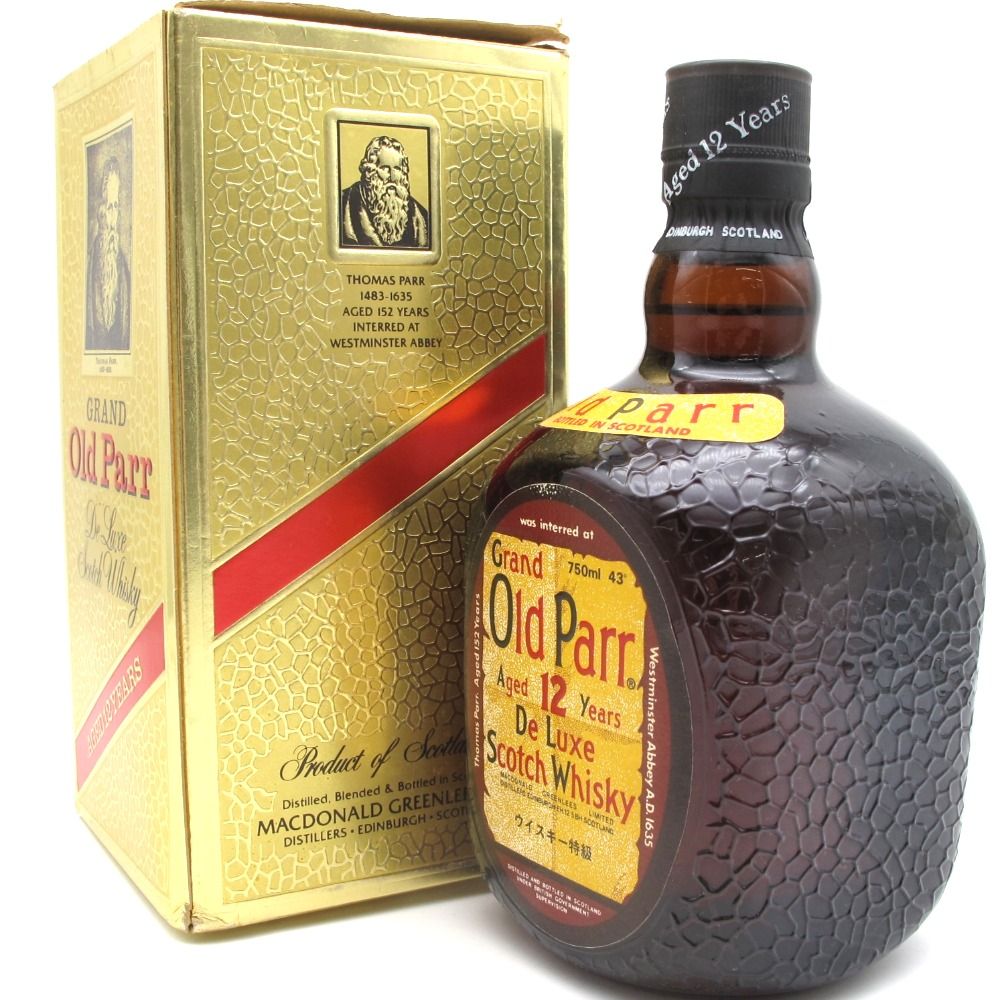 Old Parr オールドパー ウイスキー 12年 デラックス 特級 Old Parr ブレンデッドウイスキー スコッチ 箱付き 750ml 43%  洋酒 古酒 未開栓 - メルカリ