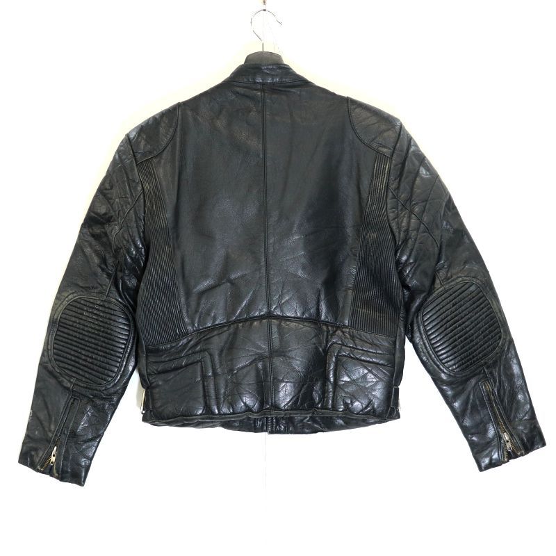 80s vintage 裏地キルティング レザー ライダースジャケット メンズ M