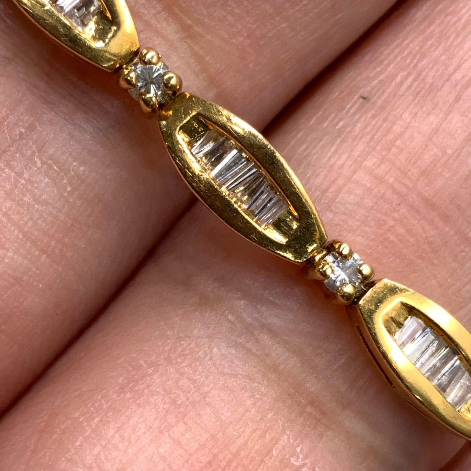 K18 ダイヤ ブレスレット 1.6ct 約18cm 11.5g - メルカリ