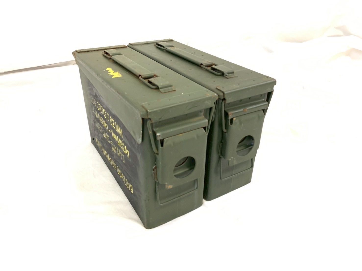 希少！　米軍放出品　ヴィンテージ　アンモボックス　スチール製　2個セット 米軍放出品】アンモボックス 2個セット AMMOBOX M19A1 Caliber