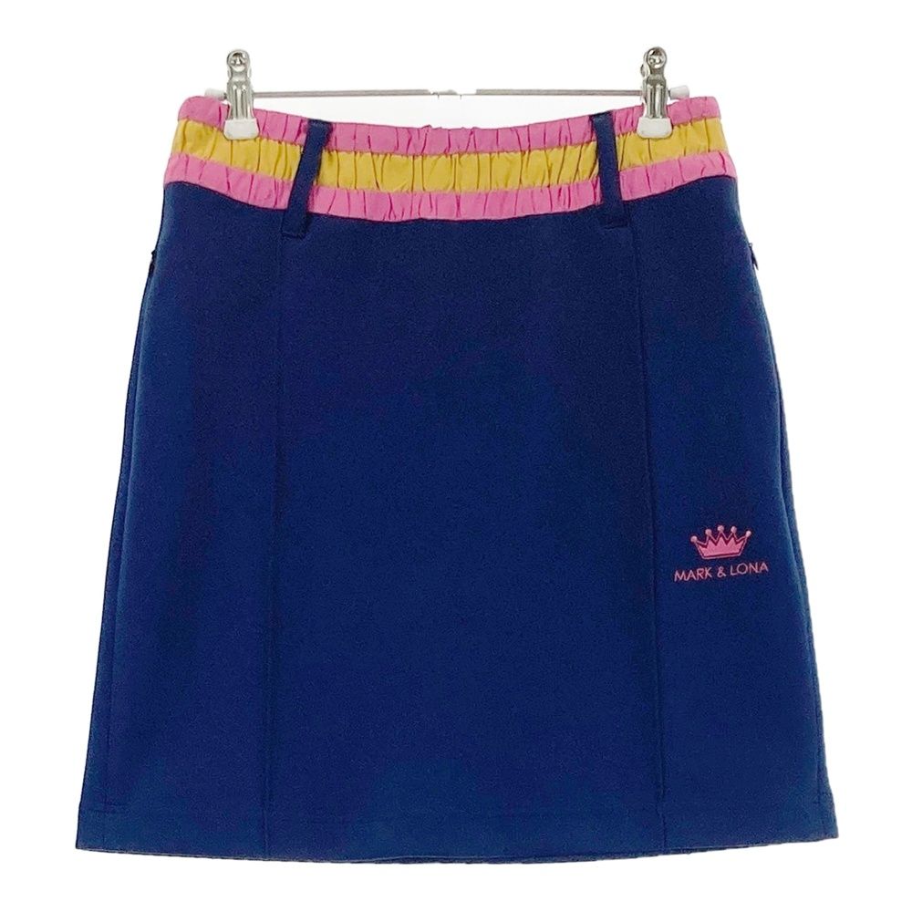 サイズ 38 MARK-LONA マークアンドロナ インナー付 ストレッチスカート ネイビー系 240101510760 ゴルフウェア レディース ストスト