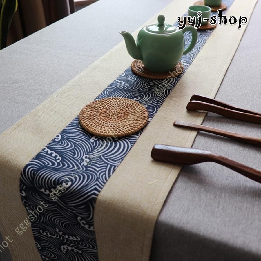 テーブルランナー 和柄 北欧風 長方形 感 厚手 テーブルセンター おしゃれ エレガント 撥水加工 インテリア モダン 食卓飾り 新居 撮影背景CYB560
