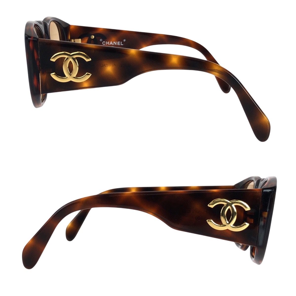 CHANEL シャネル ヴィンテージ ココマーク ブラウン ゴールド金具  