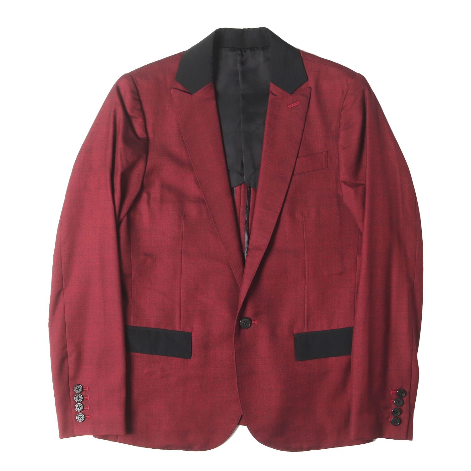 【美品】HYSTERIC GLAMOUR ヒステリックグラマー ジャケット ボルドー サイズ:S | シルク混 ウール 1B テーラードジャケット (0622AJ02) | THEE HYSTERIC XXX | アウター ブレザー 上着【メンズ】【中古】 美品】HYSTERIC GLAMOUR ヒステリックグラマー ジャケット ボルドー