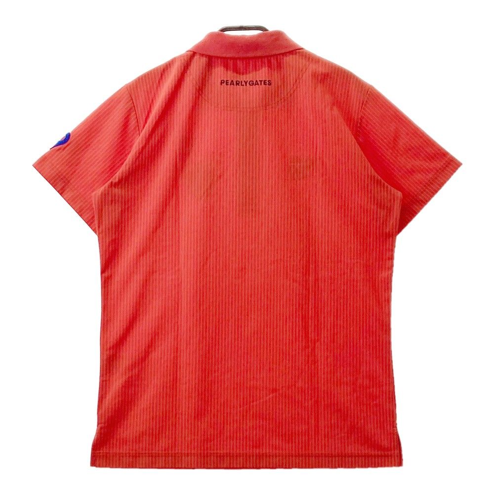 PEARLY GATES パーリーゲイツ ポロシャツ ストライプ オレンジ 4 サイズ：4 PEARLY GATES パーリーゲイツ 半袖ポロシャツ
