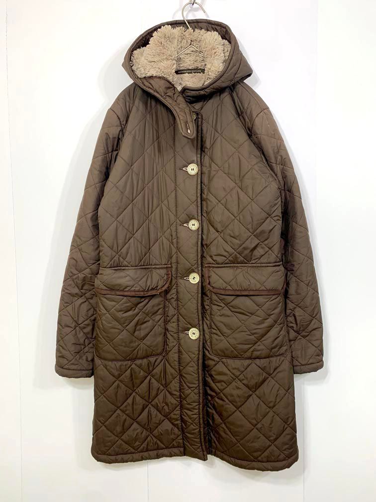 MACKINTOSH マッキントッシュ フード付き キルティング コート 茶 ◆ ◎レディース