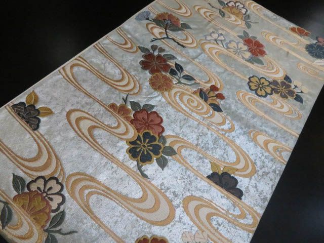 ZF-761 袋帯 手もみ箔 彩 西陣織 逸品 高級 正絹 六通 希少 ZF-761 袋帯 手もみ箔 彩 西陣織 逸品 高級 正絹 六通 希少