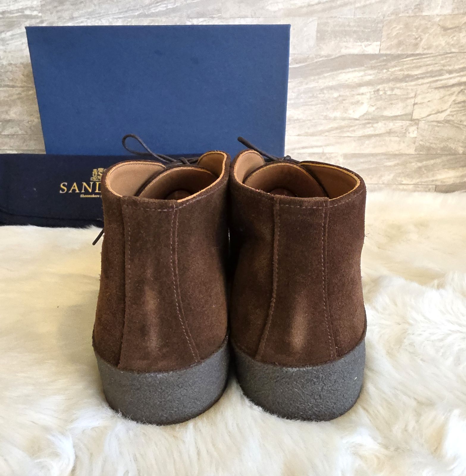 ☆SANDERS（サンダース) 9877PSS BRIT CHUKKA ブリットチャッカ ダーク