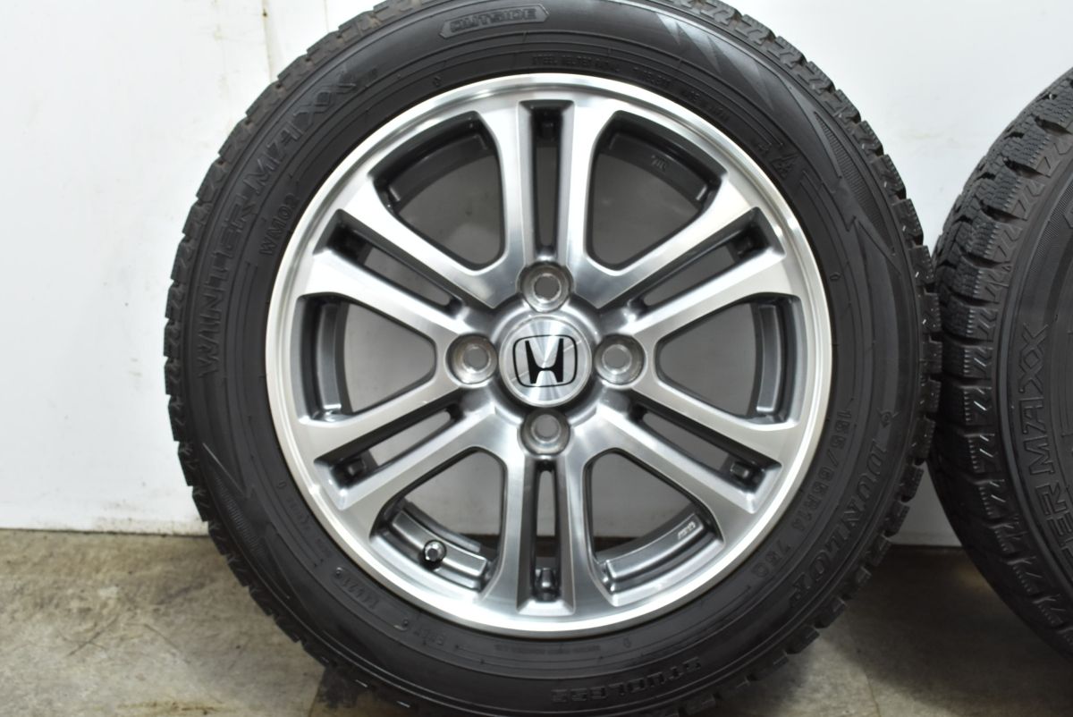 正規ショップ通販専門店。 バリ溝 ホンダ N-BOX 純正 14in 4.5J 40 PCD100 ダンロップ ウィンターマックス WM02 155 65R14 N-ONE N-WGN 流用 交換用に 可 【本物保障】