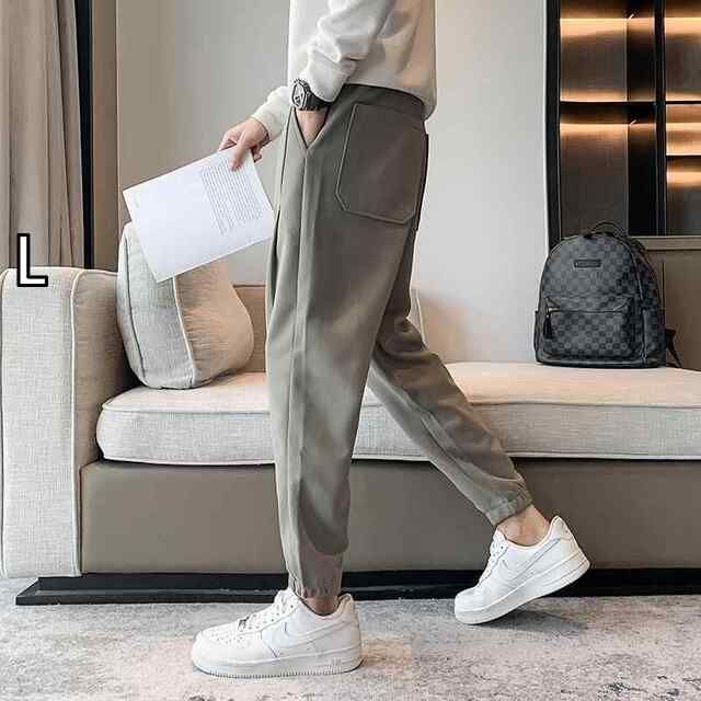 [L]秋冬 コーデ メンズ  服 シンプル ファッション オシャレ 大人 かっこいい 大きいサイズ ストリート 紳士服  パンツ ズボン スウェットパンツ スリムフィット カジュアル パンツ スポーツ