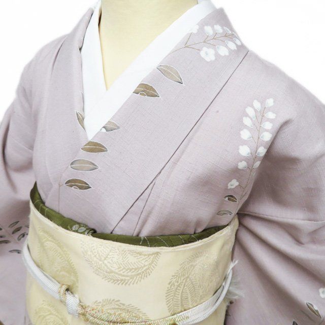 紬地 着物 リサイクル 正絹 袷 カジュアル 花の図 潤色 多色 身丈161cm 裄65cm M きもの北條 A1282-7