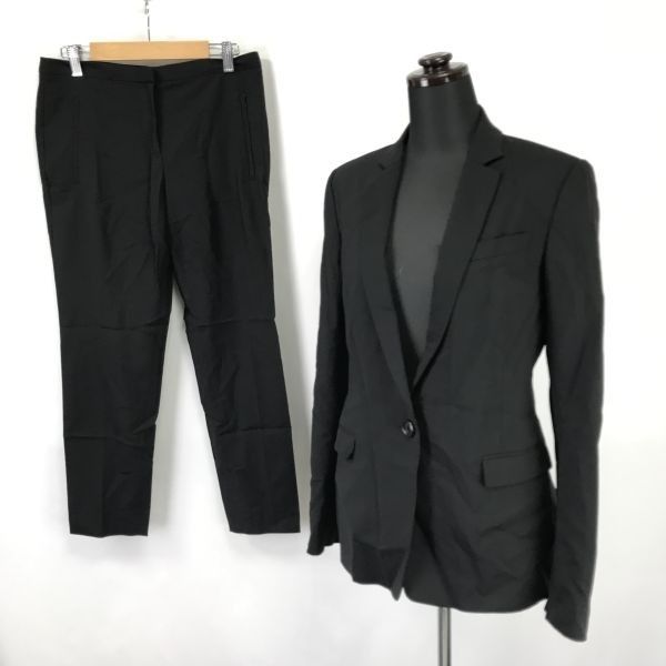 日本製 セオリー|theory セットアップ|パンツスーツ レディース上下2|M|黒|black 春秋|オールシーズン|Jackets|Set up|suit◆cBH921