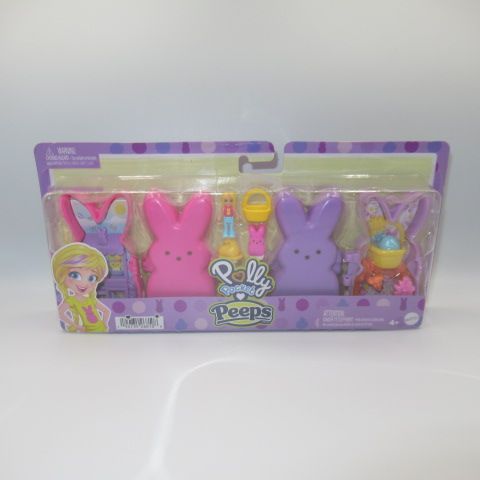 復刻版Polly Pocketポーリーポケットコンパクトままごとミニチュア人形フィギュアぬいぐるみPeepsピープスバニーイースターマシュマロ