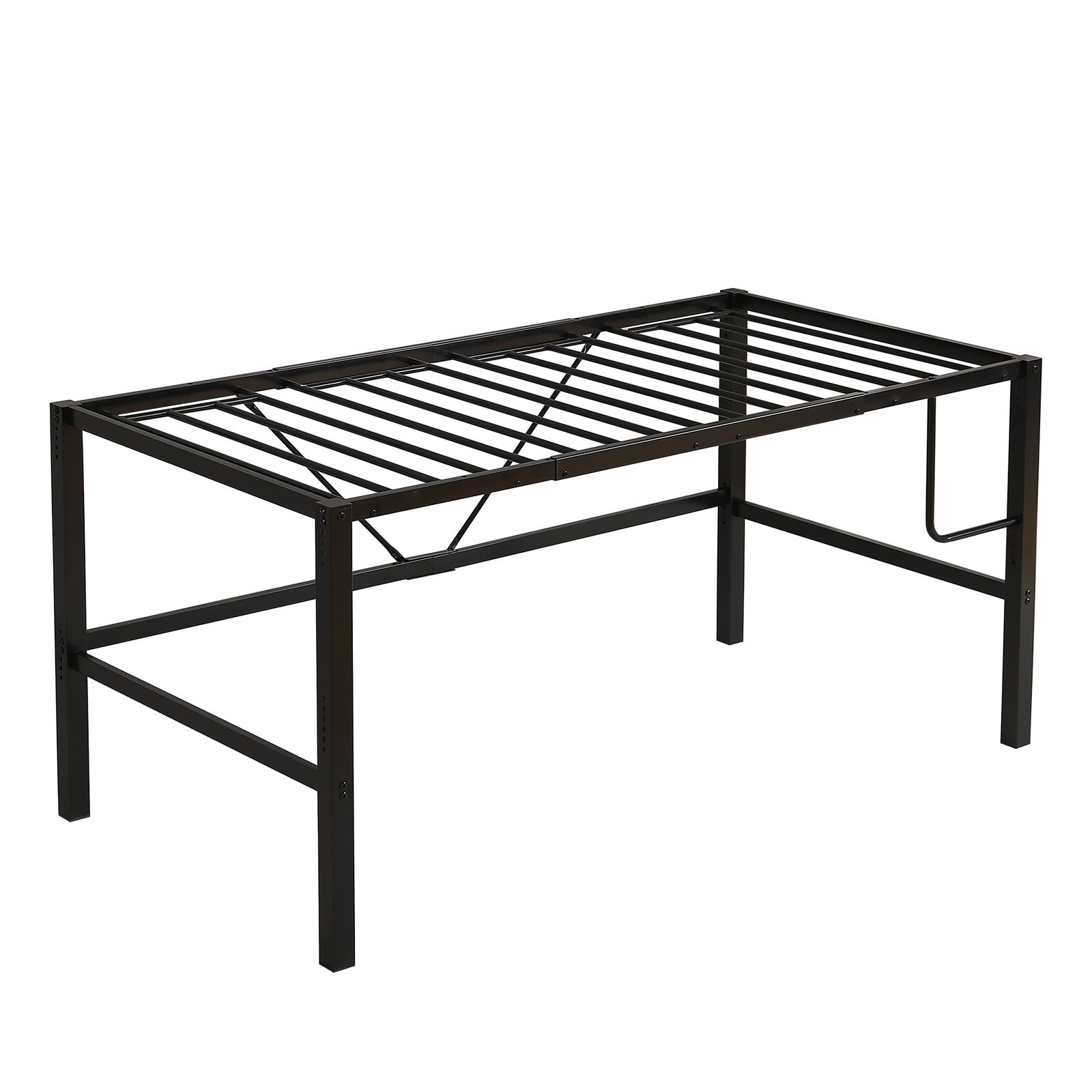 超人気！【高さ90cm】北欧風 シングルベッド 耐震 ベッドBlack 超人気！【高さ90cm】北欧風 シングルベッド 耐震 ベッドBlack