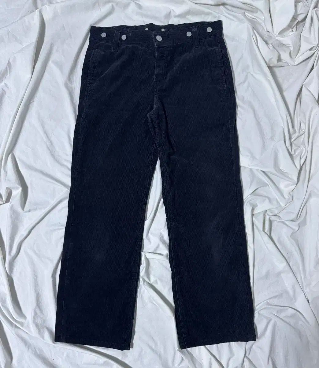 マーガレットハウエル EDWIN エドウイン サスペンダー ボタン シンチバッグ コーデュロイ パンツ