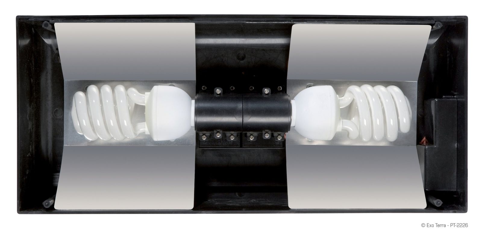 GEX EXOTERRA コンパクトトップ45 2灯式 PT2226 W45cmグラステラリウム用 爬虫類用UVB照明器具 W45.5×D20×H9.5cm 45 2灯式