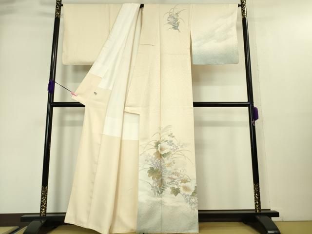 吉祥花文 暈し染め