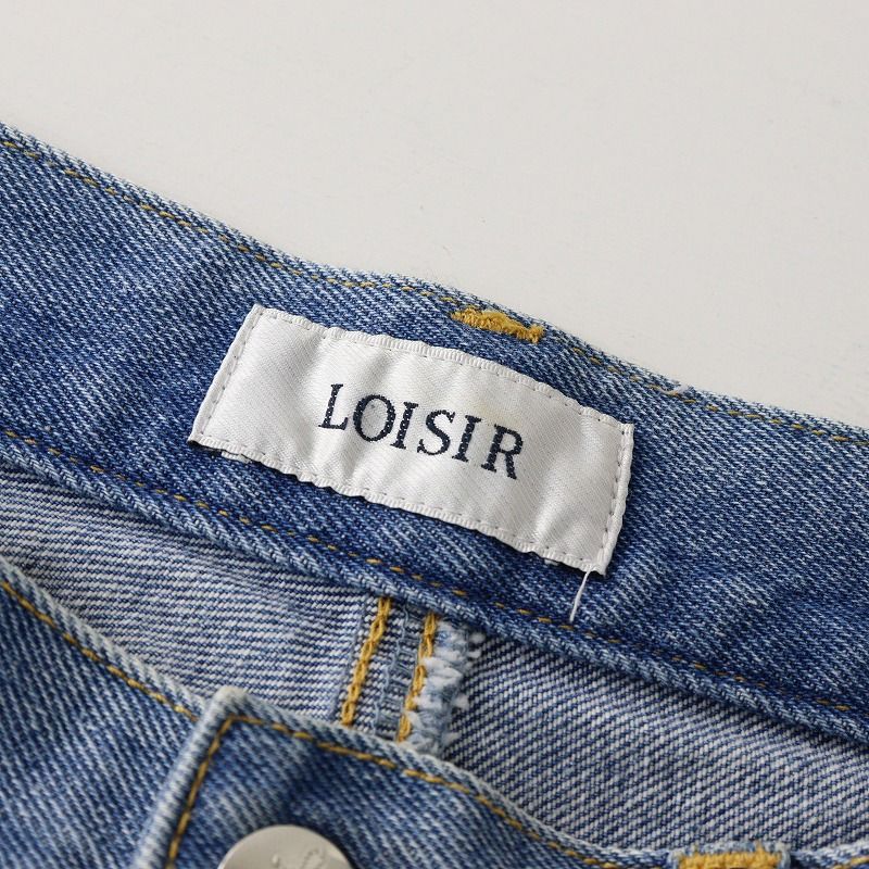 美品 ADIEU TRISTESSE LOISIR アデュートリステス ロワズィール リネン 前開き フレア ワンピース 38/ブラック Vネック【2400011071873】 アデュートリステス ロワズィール ADIEU TRISTESSE LOISIR デニム