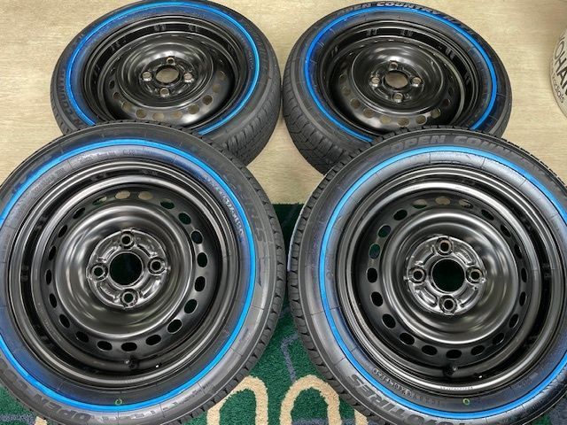 TOYOホワイトリボンタイヤ155|65R14付 ホンダ N-WGN純正スチール 14インチ 4.5J 40 PCD100-4H N-ONE N-BOX N-WGN バモス等
