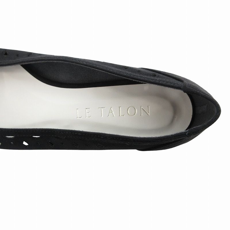 美品⭐️LE TALON ルタロン　ブラック スエード ポインテッドトゥ パンプス 最新作の 美品⭐️LE TALON ルタロン ブラック スエード ポイン