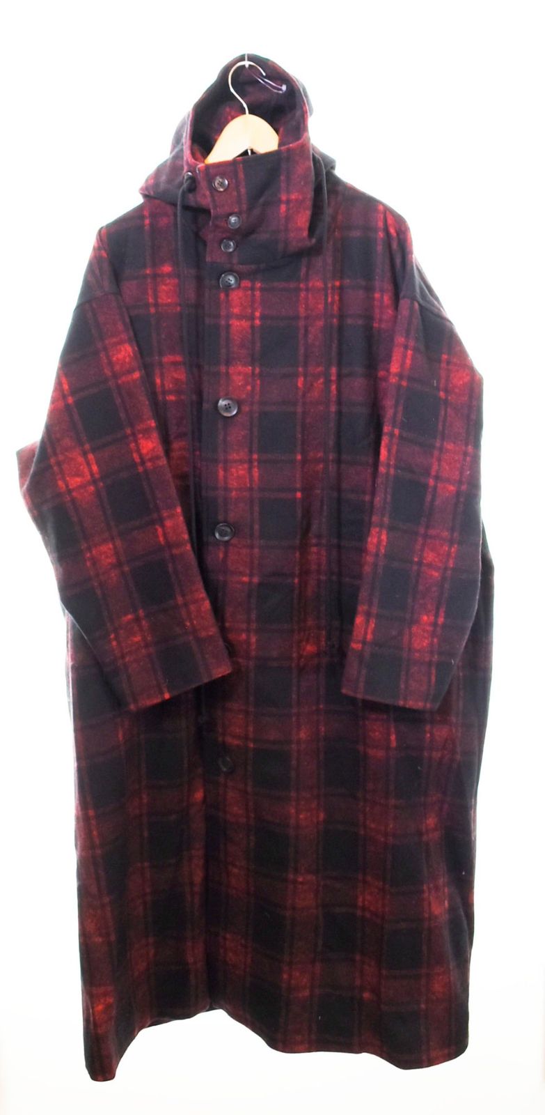 y's ロングコート　赤　21aw ワイズ Y's Yohji Yamamoto 21AW ウール ロングコート 赤 YX-C04-802-1