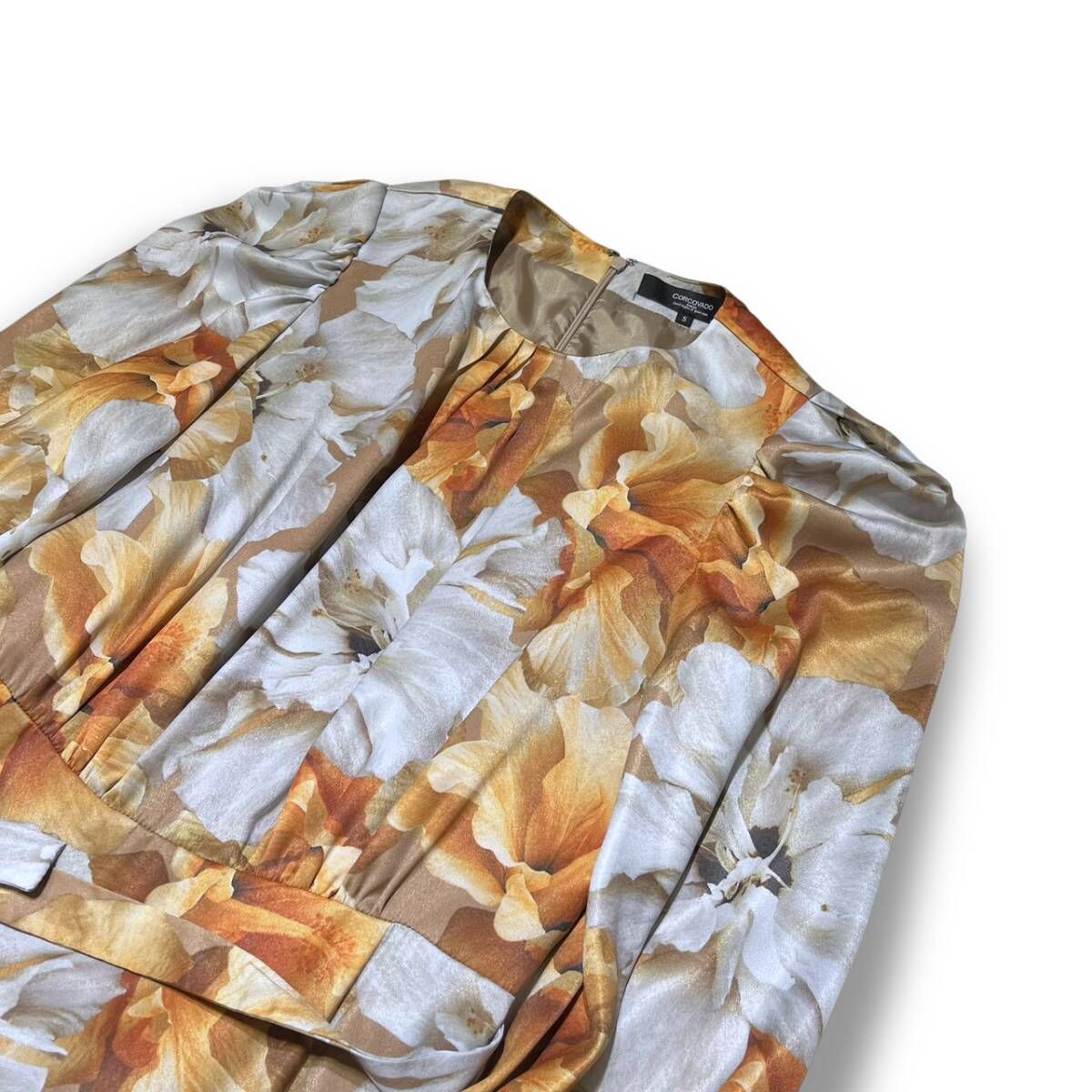 空海コルコバードワンピ CORCOVADO flower asynmmetry Onepiece フラワーアシンメトリー