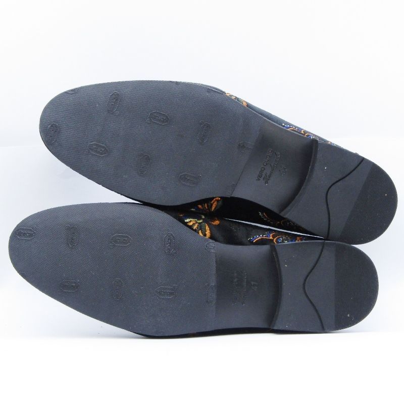 美品 Needles ニードルス 41 ベルベットミュール 32796 Velvet Mule Papillon Embroidery スリッポン  サンダル ブラック 黒 22001465 - メルカリ